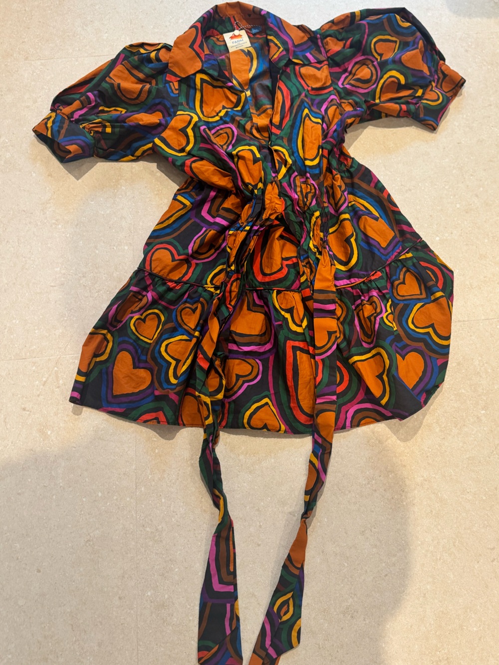 FARM Rio Short-Sleeve Bow-Front Mini Dress - Picture 12 of 12